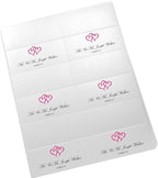 Linked Hearts Printable Place Cards, Fuschia (Choose Color), Set of 150 (25 Sheets), Laser & Inkjet Printers - Wedding, Party, Dinner, and Special Events - Made in the USA