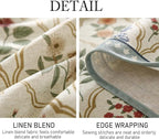 ISAENNE Designer Linen Round Tablecloth,Western Colorful Floral Indoor Table Cloth,Wrinkle Resistant Decor Tablecloths for Dining Thanksgiving Kitchen Christmas,Diameter 67"-Serenity B