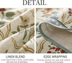 ISAENNE Designer Small Round Tablecloth,Western Linen Colorful Floral Indoor Table Cloth,Wrinkle Resistant Decor Tablecloths for Dining Thanksgiving Kitchen Christmas,Diameter 55"-Serenity B