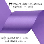 Light Purple Solid Satin Ribbon 2 Inch 25 Yards Solid Polyester Fabric Ribbon for Gift Wrapping Wedding Christmas Baby Shower Birthday Party Decoration Handmade Immortal Flower Craft