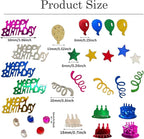 Multicolor Happy Birthday Confetti, Birthday Party Confetti Metallic Foil Sprinkles Decorations for Kids Adult Party Baby Shower Decor, DIY Arts and Crafting