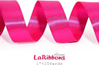 LaRibbons Hot Pink Satin Ribbon 1 Inch 25 Yards Luxury Double Faced Hot Pink Ribbon for Gift Wrapping Pink Breast Cancer Ribbons Flower Bouquet Crafts Wedding Party Christmas Decoration