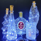 Wine Bottle Lights with Cork 15Pack 10 LED 40 Inches Battery Operated Silver Wire Liquor Fairy Mini String Lights for Party Christmas Halloween Wedding Decoration