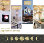 Sun Moon Table Runner, Mysterious Universe Milky Way Interstellar Space Western Traditional Elements able Runner for Party Living Room Home Kitchen Dinner Table Runner 13x108 Inch