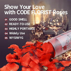 CODE FLORIST 1100 PCS Dark-Red Silk Rose Petals for Valentine's Day,Romantic Night,Wedding,Proposal Anniversary Flower Decorations(Separated,Scented)