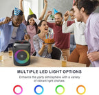 AIMAX Karaoke Machine with Bluetooth and Two Wireless Microphones, Portable Speaker for Home & Outdoor Parties, 7-Hour Battery Life, Mic/AUX/USB/TF Support, Perfect for Kids & Adults Singing