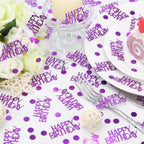 Birthday Confetti - Purple Happy Birthday Decorations, 270 Pcs