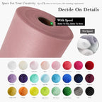 Dusty Rose Tulle Fabric Rolls 54 Inch by 40 Yards Tulle Bolt Spool for Wedding Decorations DIY Tutu Baby Shower Table Skirt Ceiling Decor Birthday Party Craft Supplies