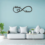 Personalized Infinity Symbol, Metal Love Sign, Custom Family Name Established Date, Metal Wall Art Decor, Valentine'S Day Gift For Her, Personalized Anniversary Wedding Engagement Gift For Couple