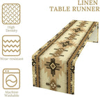 Aztec Table Runner Southwestern Ethnic Style Geometric Navajo Tribe Abstract Pattern Vintage Rustic Table Dinner Table Runner 13x90 Inch