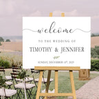 Custom Wedding Welcome Sign, Rustic Wedding Signs, Wedding Decorative Signage, Welcome Sign For Wedding Entrance, Greenery Floral Theme Wedding Sign Decoration
