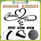 Personalized Infinity Symbol, Metal Love Sign, Love Sign Infinity Heart Sign Metal Wall Decor, Metal Wall Art Decor, Valentine's Day Gift for Her, Metal Wall Art Room Wall Decor