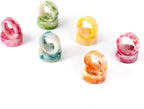 12 Pcs Epoxy Resin Napkin Rings Set - Decorative Pastel Table Holders, 1.5" Dia, Art Deco Style - Ideal for Weddings, Dinner, Parties, Home, Dining, Gifting, Indoor & Outdoor (Multi) - CLEENTABLE
