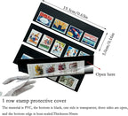 Philatelic Display Black Card Stamp Cover Stamp Collection Stamp Storage philatelic Album Stamps Collector Stamp Collecting Supplies Stamp Sleeves Stamp (1 Row Stamp Protective Cover 32 pcs)