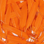 FeelfunFeather 120pcs Orange Goose Cochettes Feather Natural Bulk 4-6 inch 10-15cm for Wedding Party Christmas Halloween Decorations DIY Crafts Goose Cochettes Feather