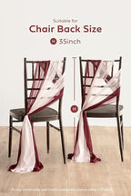 Ling's moment Wedding Chair Sashes Cover Aisle Decorations Draping Fabric Wrinkle-Free with Tie 16 Pcs Burgundy Pink Blush for Party Ceremony Reception Floral Arrangement Banquet Outdoor Decor