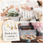 Winnie Decor Wedding Shower Welcome Sign, Thank You for Coming Please Take One Sign, Classic Pooh Bridal Shower Baby Shower Wooden Sign, Wedding Party Decor Sign with Stand 9 * 11IN