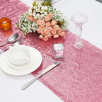 Eternal Beauty Fuchsia Pink Table Runner for Wedding, 5PCS-12x108 Sequin Table Runner Decorations for Birthday Parties, Banquets, Graduations,Christmas