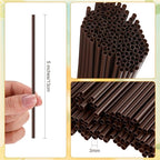 6000 Count Coffee Cocktail Stirrers Straws Disposable Plastic Sip Stir Sticks Cocktail Drink Stirrers Sticks Cups Straws for Bars Juice Drinking(Coffee,5 Inch)