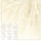 Ivory Tulle Fabric Roll 6 Inch X 300 FT (100 Yards) Matte Tulle Ribbon Netting Mesh Spool for DIY Tutu Skirt Wedding Bow Gift Wrapping Baby Shower Christmas Party Halloween Decorations