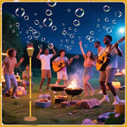 Bubble Machine for Kids, Garden Lamp Bubble Toy with Colorful Lighting and Music for Toddlers, Rechargable Bubbles Blower Maker Outdoor Toys for Wedding Birthday Christmas Party