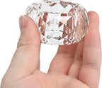 kitCom Crystal Napkin Ring Holders Set of 8, K9 Luxury Crystal Napkin Holder Rings, Diamond-Shaped Design, Napkin Buckles for Holiday Decor, Wedding, Christmas, Dinner Table, Thanksgiving (Pack of 8)