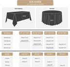 Fitable 10 Pack Rectangle Tablecloths: Stain Resistant Wrinkle Free Fabric Table Clothes, Washable Reusable Polyester Table Covers for Wedding Party Birthday Banquet Reception(Black, 70x120 Inch)