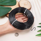 Fashewelry 180 Feet 12 Gauge Aluminum Wire Black Bendable Metal Craft Wire for Beading Jewelry Craft Making