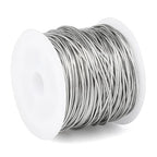49FT Jewelry Wire 18 Gauge Tarnish-Resistant Copper Beading Wires Roll Bulk for DIY Crafts Jewelry Making, Silver Wire