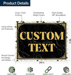 Custom Sign, Custom Street Sign, 11 Font Colors, 13 Font Styles, 4 Hole Options, 22 Sizes, 18x24 Inches, Rust Free DiBound, Fade Resistant, Made in USA by My Sign Center (Marble Tile)