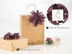 HUIHUANG Christmas Bows for Gift Wrapping Burgundy Curly Gift Bow 5 inch x 8 Counts Wine Red Self-Adhesive Xma Bows for Presents, Paper Bag, Party Favors, Wrapping Accessories