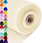 Ivory Tulle Fabric Roll Spool Bolt (54 Inch by 40 Yards) Large Tulle Wedding Party Decoration, Tutu Skirt, Table Runner, Gift Wrapping, Bridal Shower, Soft & Drape (Ivory)