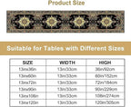 Colorful Boho Flower Table Runner, Vintage Rustic Farmhouse Paisley Hand Drawing Print Pattern for Home Kitchen Table Decor Dining Coffee Room Garden Party Decor 13x90in