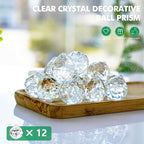 12pcs 30mm Clear Crystal Glass Ball Prisms Hanging Crystals Prisms Sun Catchers for Wedding Centerpieces Party DIY Crafts