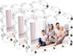3 Pack 5x7 Inch Magnetic Acrylic Picture Frame,10+10mm Thick Block,Double Sided Clear scalloped frames for Desktop Display | Trendy Home Gift ((3 Pack), 5X7)