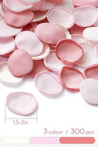 Serwalin 300Pcs Silk Rose Petals Flower Petals for Weddings Blush Pink Petals Fake Petals for Proposal Aisle Flower Girl Basket Bridal Shower Table Decor (3 Color Mixes)