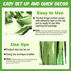 6 Pack Light Green Foil Fringe Curtains Backdrop, 3.28 x 8.2 Ft Metallic Streamers Tinsel Curtains Background for Photo Booth, Birthday, Weddings, Carnivals, Graduation, Themed Party Decorations
