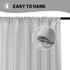 MYSKY HOME Light Grey Backdrop Curtains for Parties, Weddings, Stage - 5ft x 10ft, 2 Panels