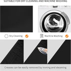 7X10 FT Black Backdrop, 100% Polyester Photography Background Curtain Screen, Foldable Washable Black Screen for Professional Photoshoot Portraits Party Video Studio