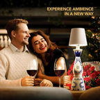 Wireless Bottle Lamp for Any Type of Bottle - LED Bottle Lamp for Indoor & Outdoor - 100% Waterproof - 3000K Warm Light - Wireless & Rechargeable, Unique and Beautiful Design (Navy Blue)