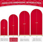 SoarDream Red Spandex Arch Cover 6FT Wedding Arch Backdrop Cover Stretchy Backdrop Chiara Wall Arch Stand Cover for Wedding Birthday Balloon Decorations- Ideal for Balloon Arches