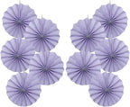 Purple Birthday Decorations,DIY Purple Paper Fans Hanging Decoration ,Party Decorations for Adults 8in,Little Mermaid Party Decor,Baby Shower Decorations 30 Color DIY Set (Light Purple)