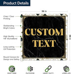Custom Sign, Custom Street Sign, 11 Font Colors, 13 Font Styles, 4 Hole Options, 22 Sizes, 36x36 Inches, Rust Free DiBound, Fade Resistant, Made in USA by My Sign Center (Marble Tile)