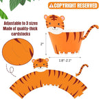 48 Pcs Jungle Safari Animal Cupcake Wrappers Wild Party Cake Decorations Jungle Wild Cake Wrappers for Baby Shower Birthday Themed Decorations Safari Party Supplies
