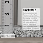Ottomanson 2' x 11' Ultra-Thin Hallway Runner Rug - Durable Non-Slip Carpet for High-Traffic Areas - Fits Under Doors for Seamless Entry - Ideal for Kitchen, Entryway, Bedroom & Living Room, Gray