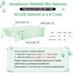 QueenDream Sequin Tablecloth - Green Party Tablecloth 90x156 Inch Green Glitter Table Cloth Sequin Fabric for Birthday Birdal Baby Shower Wedding