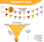 20 Pcs Pennant Banner Flags,2 Sets Garland Nursery Triangle Bunting Flag Baby Shower Banner for Nursery Decor Kindergarten Classroom Playroom Decor Baby Birthday Church Nursery Party Event(rainbow)