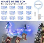 12 Pack Fairy Lights Battery Operated String Lights，7FT 20LED Waterproof Silver Wire Christmas Lights Outdoor,Firefly Mini Lights for Bedroom Party Birthday Wedding Home Decor