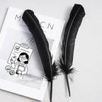 Black Turkey Feathers,22 Pcs Natural Feathers Bulk Long 10-12 inch (25-30cm),Turkish Feather for Crafts DIY Wedding Home Party Mardi Gras Decorations (Black)