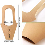 50Pcs 16.5" Kraft Paper Bouquet Bags with Handle, Florist Gift Wrapping Supplies Kit Includes Decorative Lace Ribbon, Floral Tape, Shears for Flower Arranging, Wedding, Party Decor